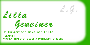 lilla gemeiner business card